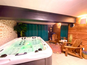 Отель Ô Clair de Lune chambres d'hôtes climatisées à Sarlat - parking privé -piscine chauffée - espace bien-être avec Spa  Сарла-Ла-Канэда
